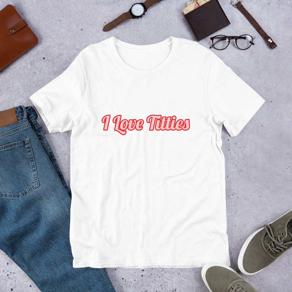 I Love Titties T-Shirt Black : : Clothing, Shoes & Accessories